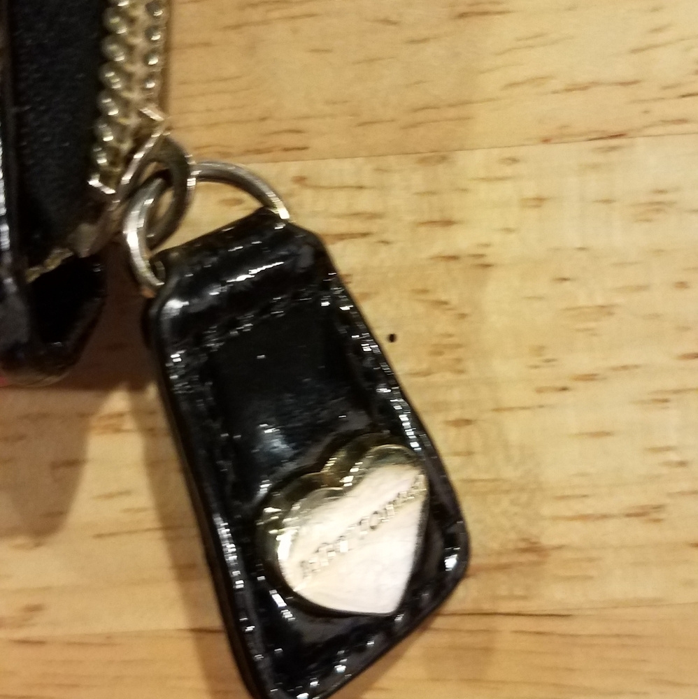 Betsey Johnson pink and black clutch wallet gold lining - Picture 6 of 8
